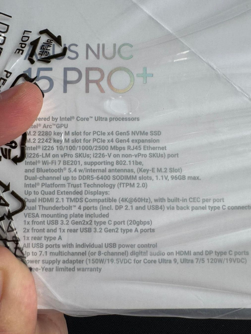 Asus PC: ASUS NUC 15PRO + NEU – Nuovo e nell'imballaggio originale da Niederhasli venduto da flo_f272 2