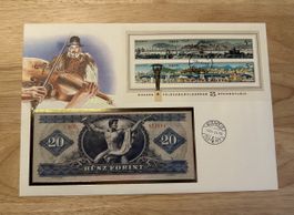 Banknoten Brief Ungarn 20 Forint