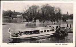 1933_AK_Rheinfelden - Insel mit Dampfer; SBK 183 Paar, gest.