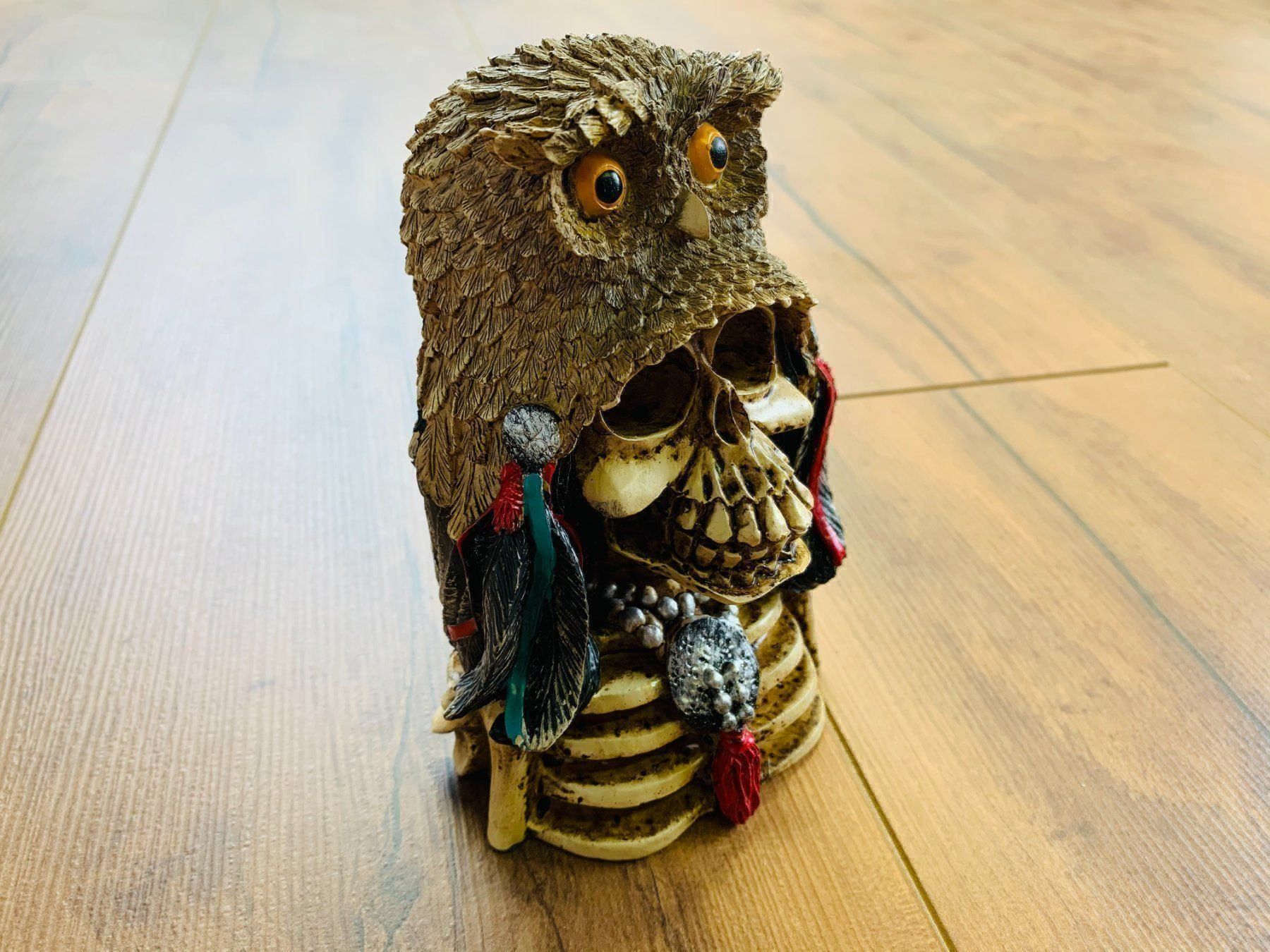 Sculture & Statue: Totenschädel Schädel SKULL Eule 15cm NEU – Nuovo e nell'imballaggio originale da Bergdietikon venduto da shopAgent 1