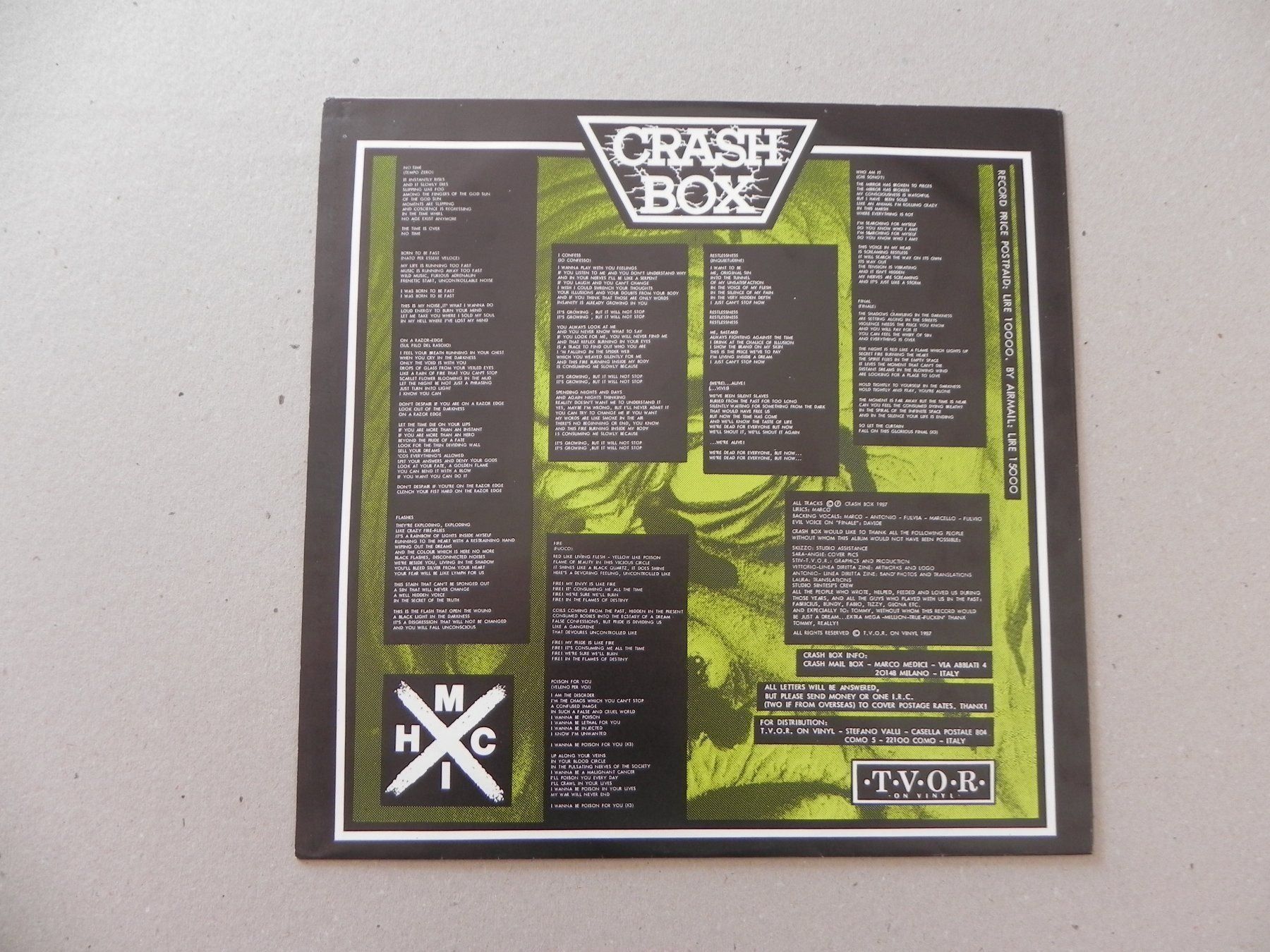Dischi in vinile: LP Italy Thrash Hardcore Punk Crash Box – Usato da Siebnen venduto da krimsie 3