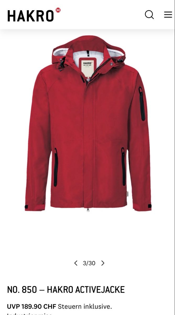 Giacche: Hakro Activejacke Rot, Neu, L – Nuovo e nell'imballaggio originale da Altdorf UR venduto da Lilelo82 1