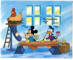 Block "Walt Disney. Micky Maus". Gambia