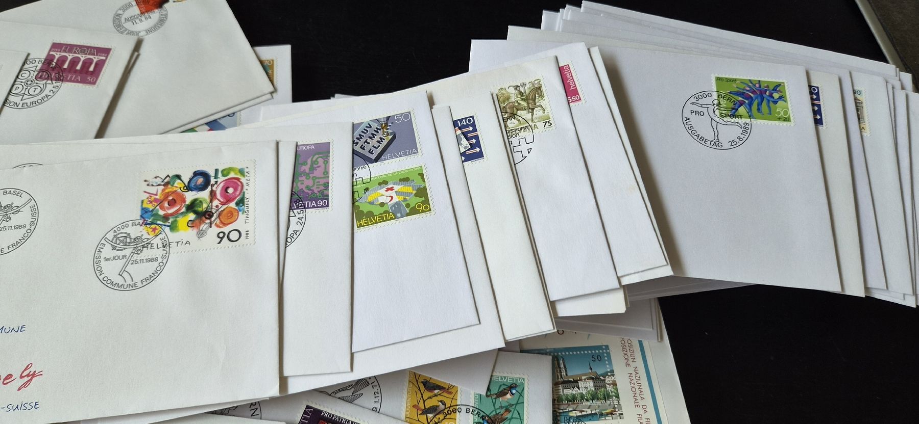 Alle Briefmarken: 148 FDC Briefe Schweizer Post ab 1967 bis 2000 – Gebraucht aus Courgevaux von nih789 5