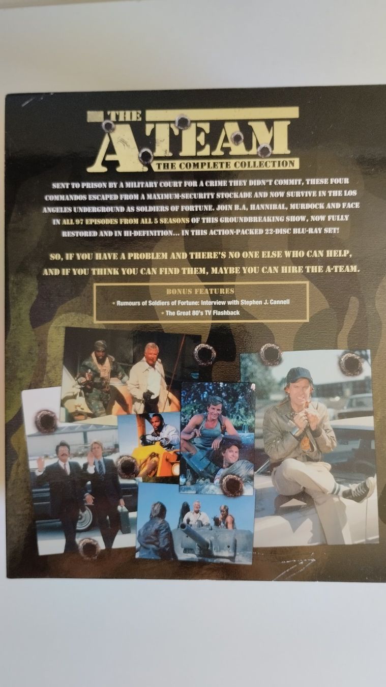 Tutti i DVDs: A-TEAM STAFFEL 1-5 BLU-RAY BOX IM SCHUBER - UK VERSION – Nuovo (secondo la descrizione) da Basel venduto da Bal-Sagoth 2