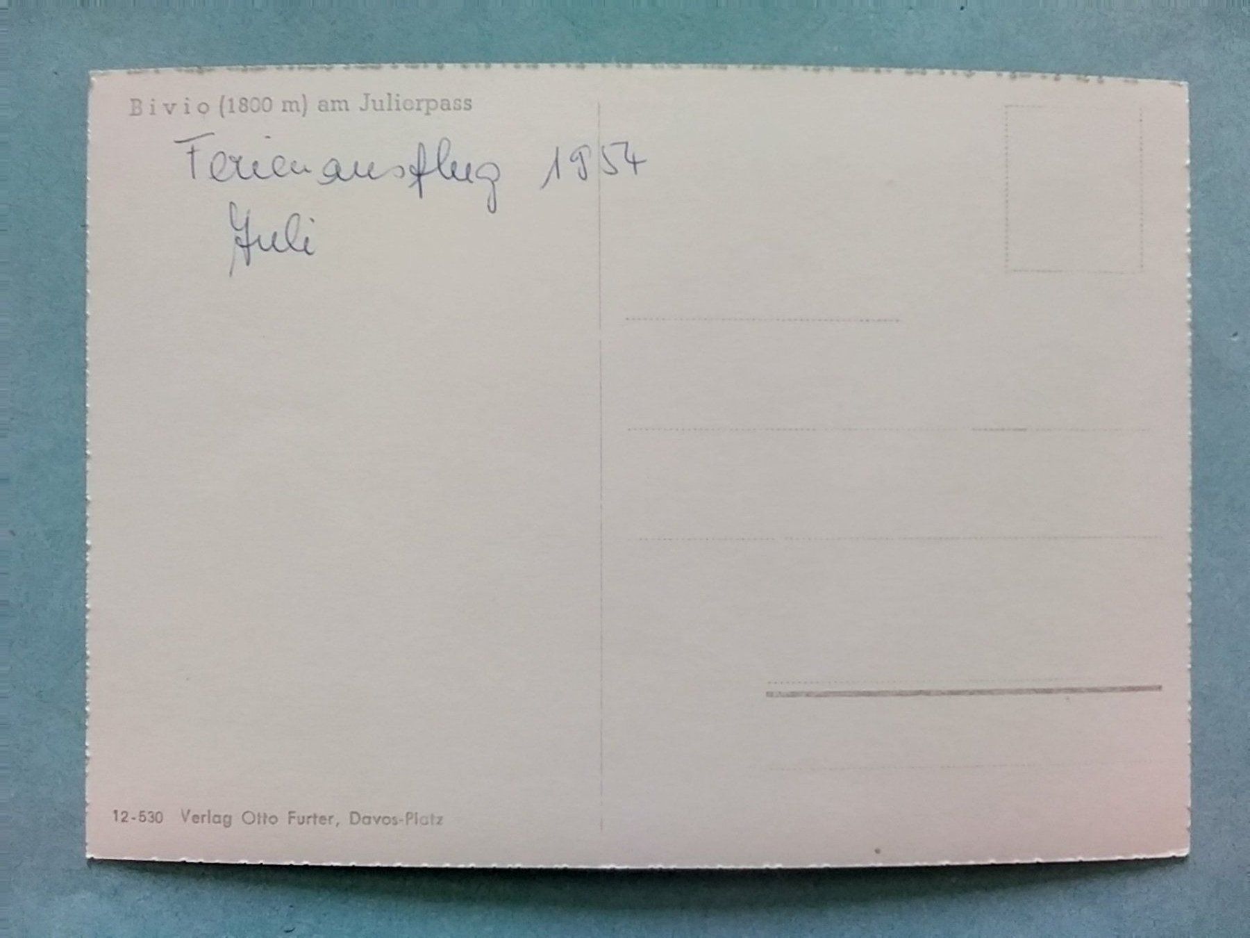 Ansichtskarten: Bivio 1954 – Gebraucht aus Appenzell von lama19 1