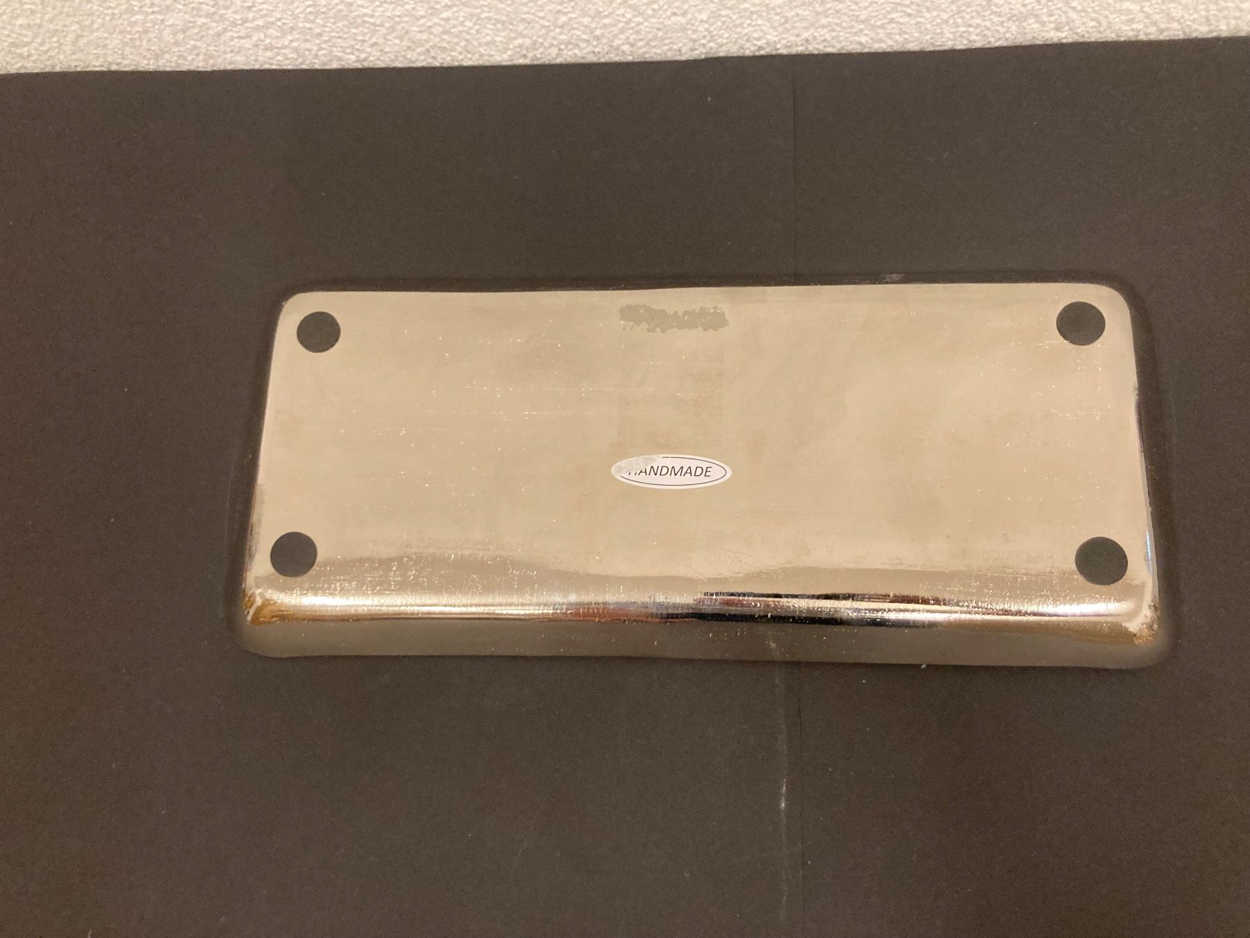 Piatti di portata: Metall-Platte lang, ca. 40 x 17 cm, silber – Nuovo (secondo la descrizione) da Neuenhof venduto da jorogo 4