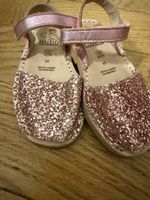 Handgemachte Leder-glitzerschuhe in Grösse 24