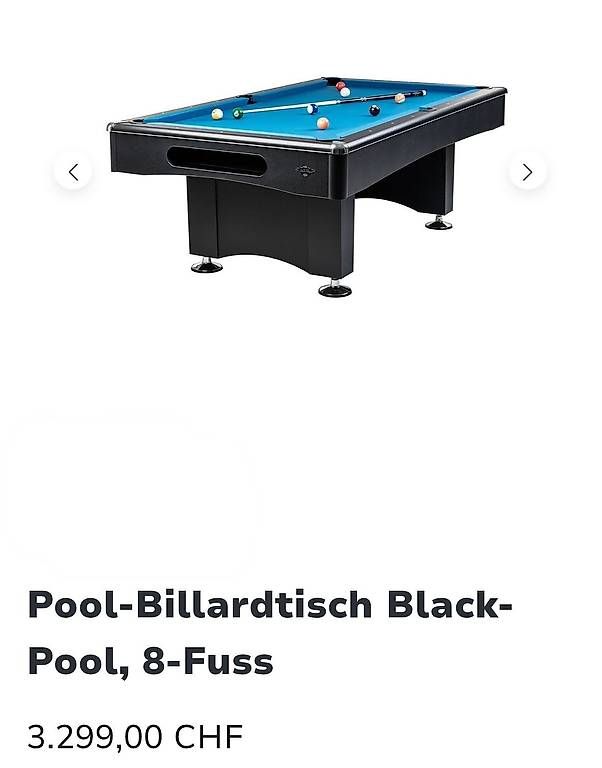 Tables de billard: Billiardtisch – D'occasion à Boswil par Immo_Stoeckli 1