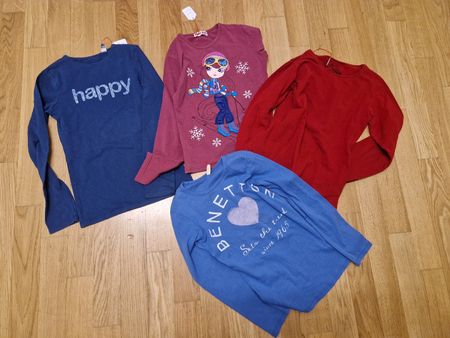 Lot de 4 pulls manches longues fille, taille  140