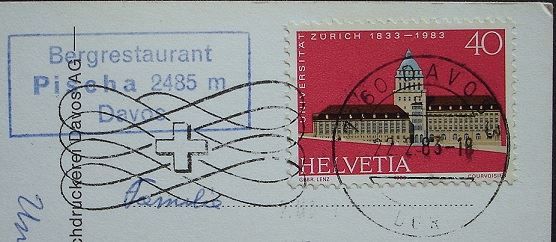 Cartes postales: DAVOS Sonnenberg Pischa – D'occasion à Jona par philajona 1