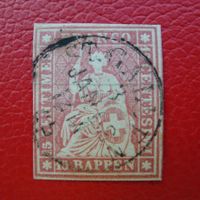 Strubel: 24G (24B4), breitrandig von St.GALLEN: 3.JAN.1862