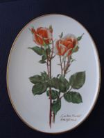 1 ovaler limitierterJubiläums-Sammelteller Rosen 1995 BRADEX