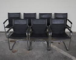 Freischwinger Kunstleder chrom/schwarz 3X (MA175)