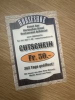 Gutschein Horseshoe Event Bar Fr. 50.- Neu
