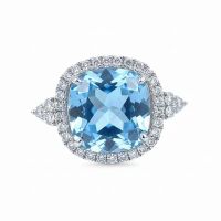Beryll-Ring 14k Weissgold 5,68ct