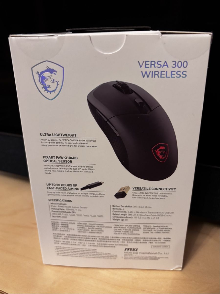 Mouse: MSA VERSA 300 wireless Gaming Mouse Maus – Nuovo e nell'imballaggio originale da Basel venduto da diewebmeisterin 1