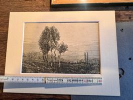 Original-Radierung 1898 • Fritz Matthies-Masuren •fliegen