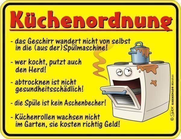 Insegne: Küchenordnung - Blechschild – Nuovo (secondo la descrizione) da Ennetbürgen venduto da open24shop