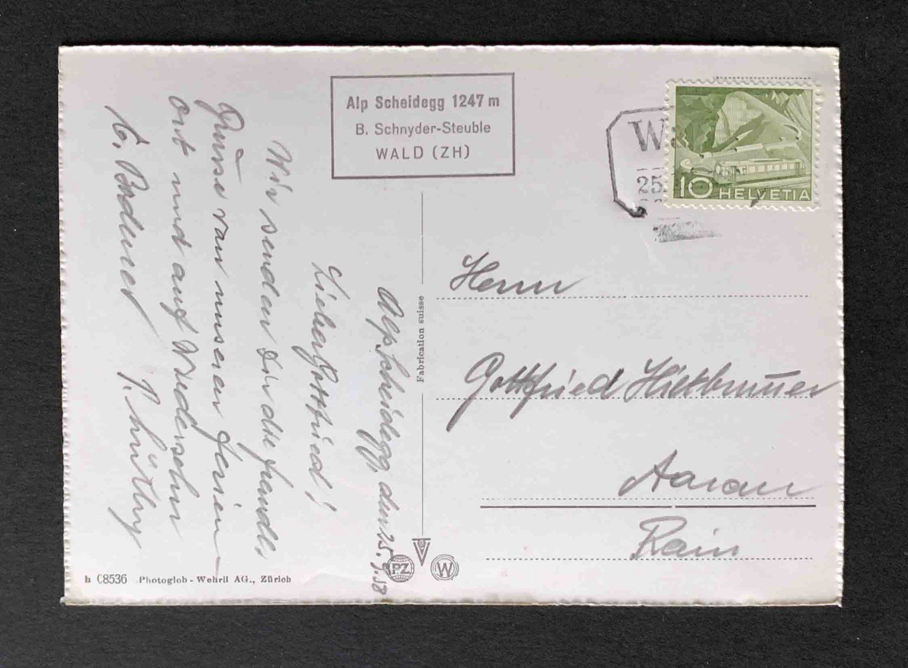 Cartoline postali: AK Alp Scheidegg Gast und Kurhaus – Usato da Goldau venduto da artelier1 1