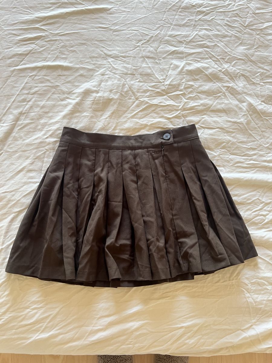 Pull&Bear Gonne: Jupe plissée marron Pull&Bear – Nuovo (secondo la descrizione) da Winterthur venduto da han_5rc2