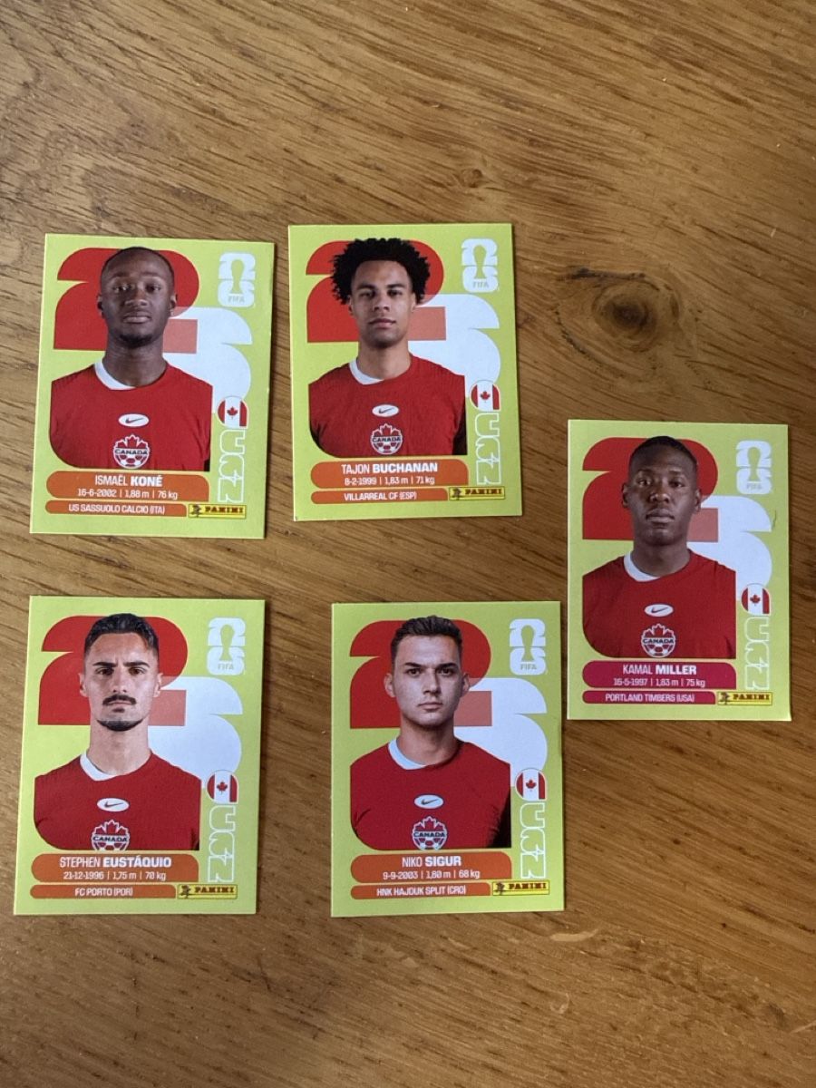 Panini Carte collezionabili: Panini 2026 5er Set CAN – Nuovo (secondo la descrizione) da Masein venduto da Buender45