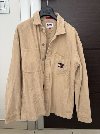 Camicia Tommy Jeans in velluto a coste beige taglia S