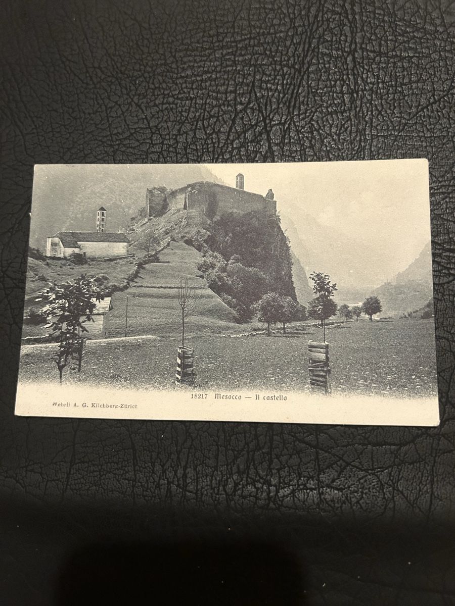 Cartoline postali: Mesocco Castello 1909 – Usato da Breganzona venduto da Milesbo
