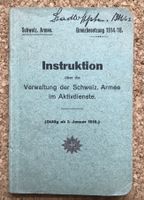 INSTRUKTION ÜBER DIE VERWAL. DER ARMEE IM AKTIVDIENSTE  1918
