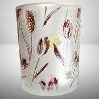 🌷Lässiges Tulpen-Windlicht aus Mattglas – cool & elegant 🌟