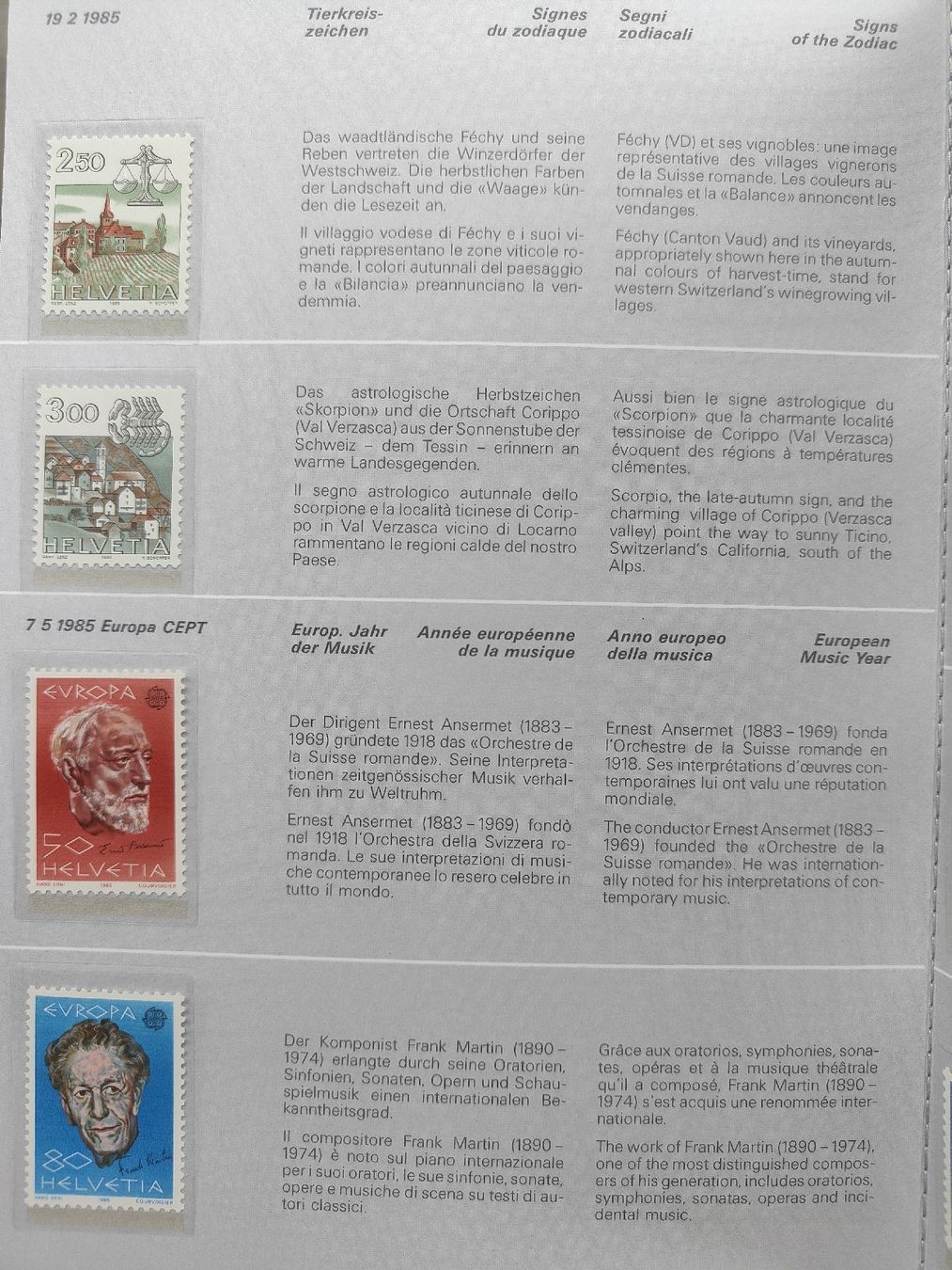 Album: Jahrbuch der Post 1985 – Nuovo (secondo la descrizione) da chur venduto da Hmars 1