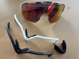Bliz Sportbrille weiss mit Wechselbügeln