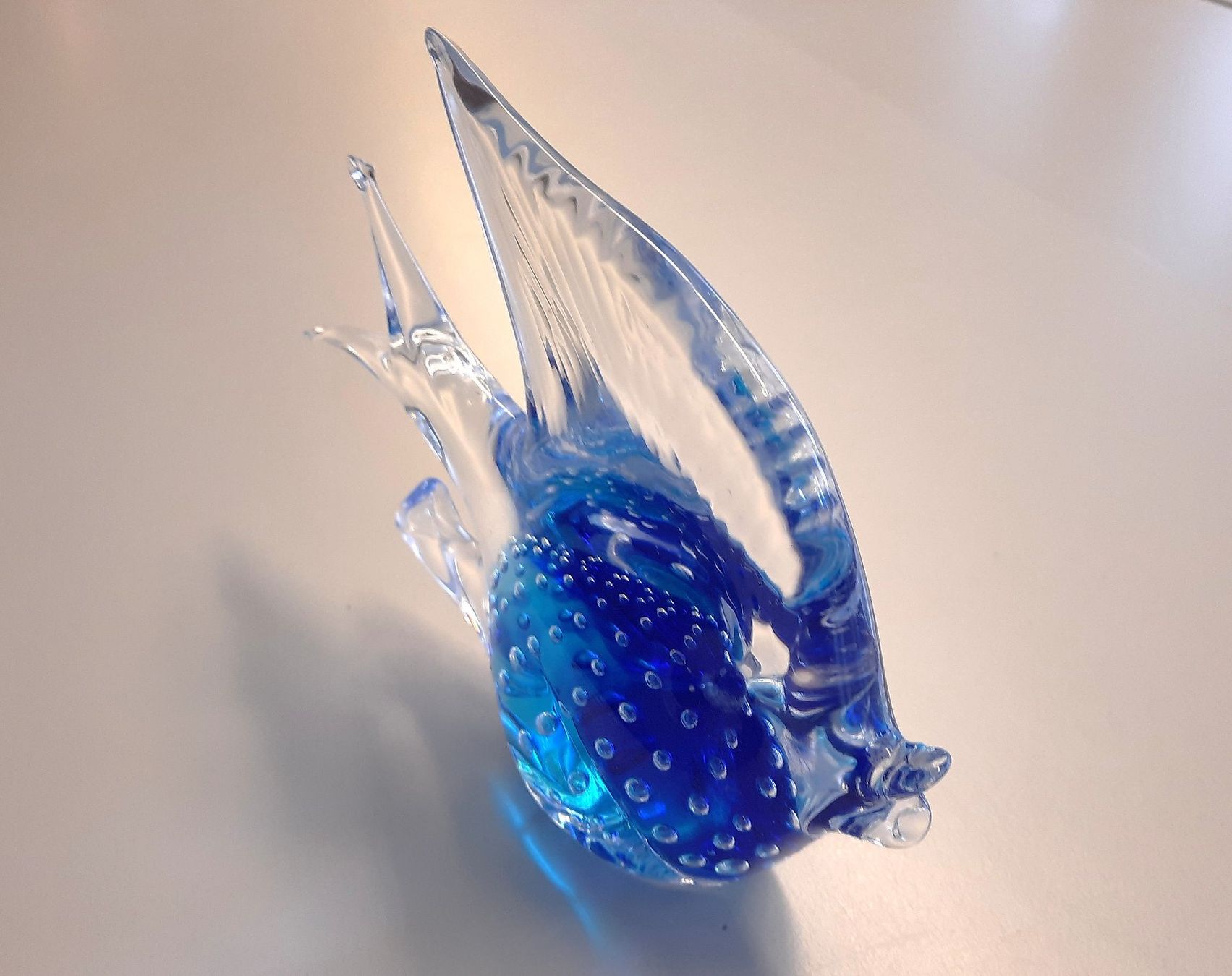 Gläser: Buntglas-Fischdekoration Blau – Gebraucht aus Beinwil am See von Restwert_Beinwil 2