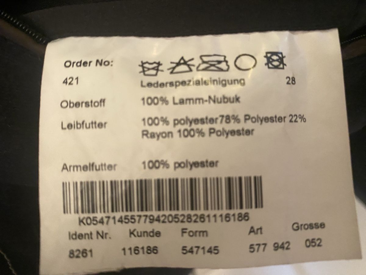 Bugatti Giacche: Edle Bugatti Lammnubuk Lederjacke, Grösse 52 – Usato da Bern venduto da paultschur11 5