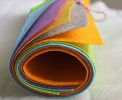 BASTELFILZ-SET, 6 Farben, 30x30 cm Set 6