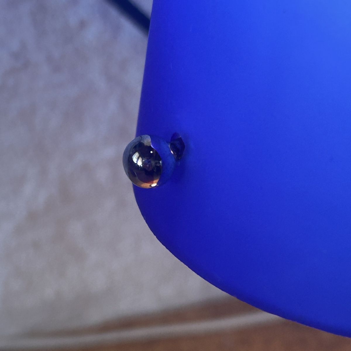 Lampade: blaue Tischlampe Chromfuss artdeko – Usato da Laufen venduto da belleskulptur 6