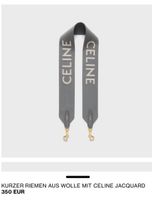 Schöner Celine Riemen Jacquard Wolle Grau mit Gold Haken