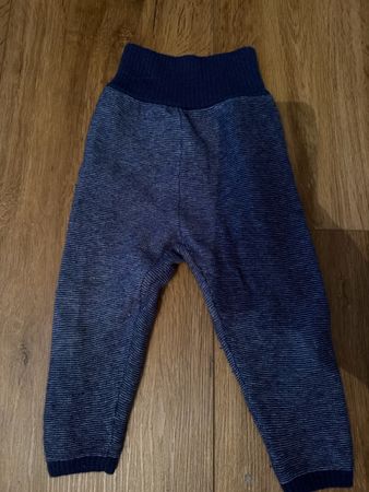 Hessnatur Hose Grösse 74/80 gestreift dunkelblau