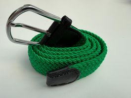 Modisch elastisch geflochtener Gürtel, FABRIKNEU, grün