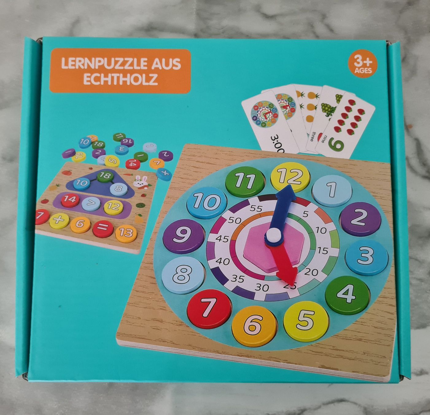Giochi: Lernpuzzle Zahlen Echtholz, ab 3 Jahren – Nuovo e nell'imballaggio originale da Winterthur venduto da bibummi 1