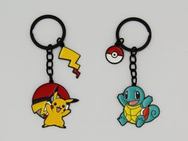 Lot de 2 Porte-clés Pokémon - Pikachu et Carapuce!
