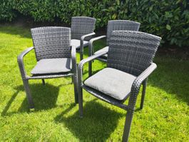 Gartenstühle von acamp 4 Stück inkl. Kissen/Haube Neuwertig