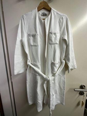 Peignoir Laurence Tavernier, taille L, blanc cassé