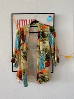 AllSaints Green Tropical Bird Carina Swoop Kimono Size 8