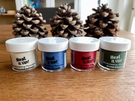 4 pieces New Heat It Up! Embossing Powders 1oz / 28 grams