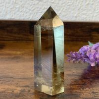 ✲ Citrin Turm ✲ 72mm / 76g aus Brasilien Obelisk Spitze