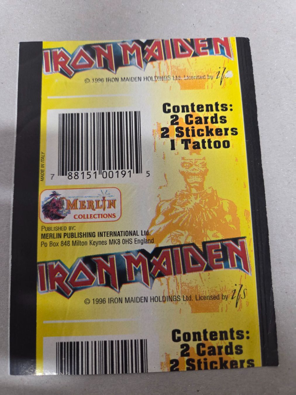 Karten: Iron maiden Stickers Merlin KOMPLETT – Gebraucht aus Rupperswil von kingoftwilight 8
