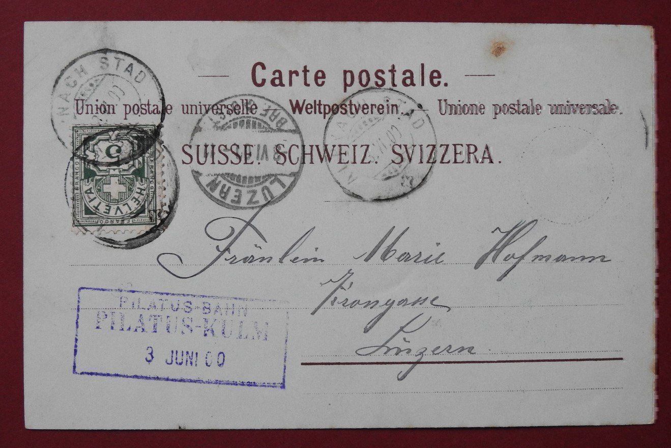Cartoline postali: AK Hotel Pilatus Kulm – Usato da Rain venduto da 999-800-K 1