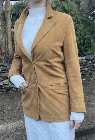 Giacca di pelle naturale in colore Camel,38/40