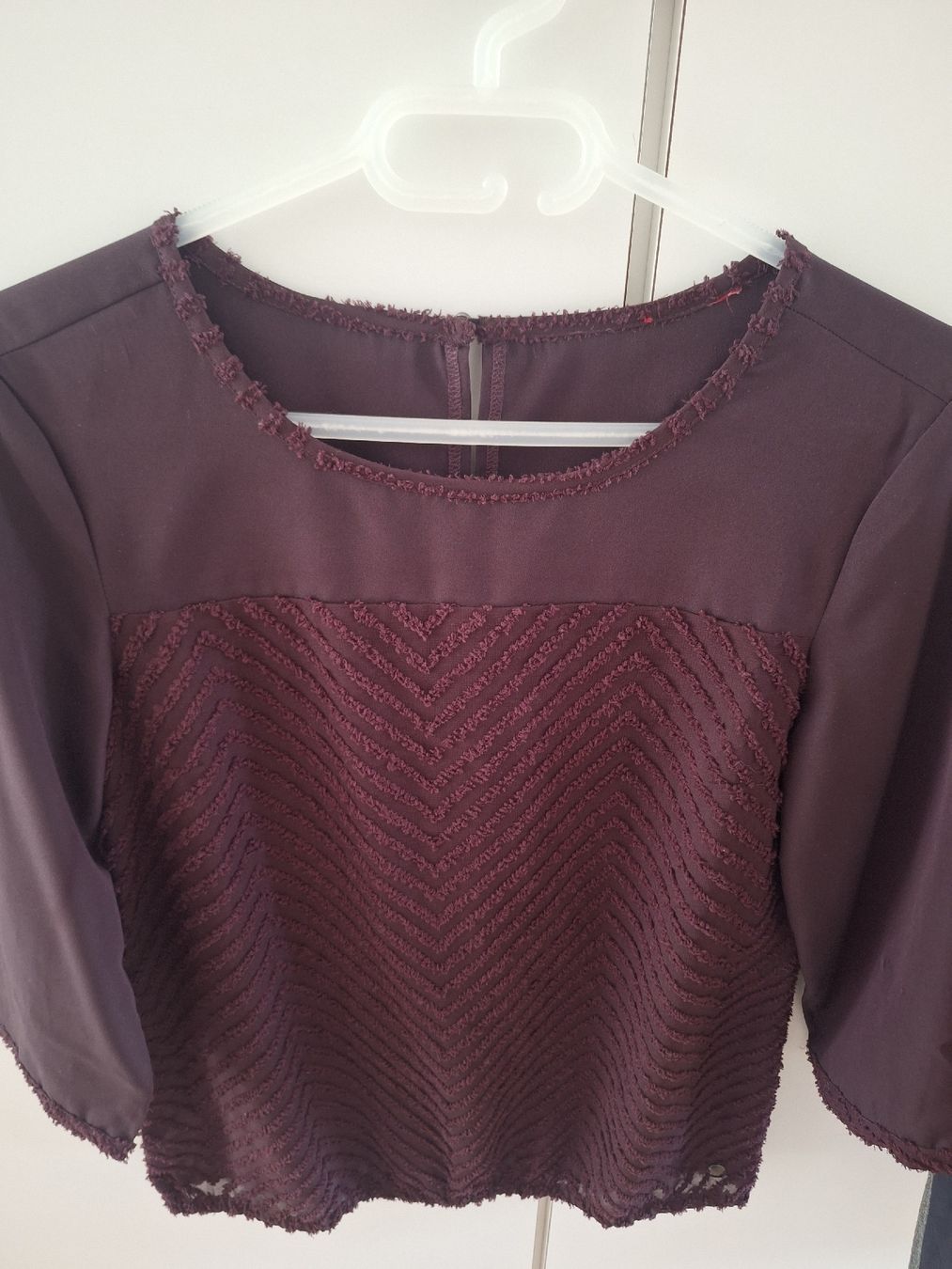 Blusen: Bluse borderaux, elegant, Gr. 36/38 – Gebraucht aus Bremgarten b. Bern von tiz_x5xc